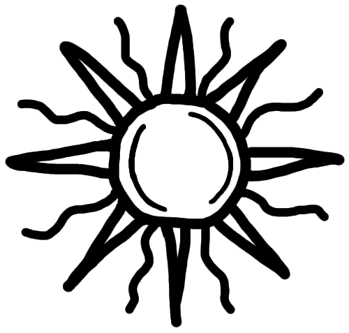Etching of the sun