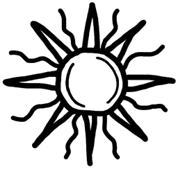 Etching of the sun