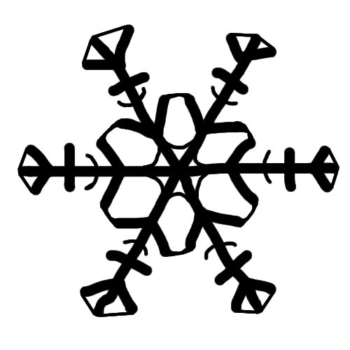 Etching of a snowflake